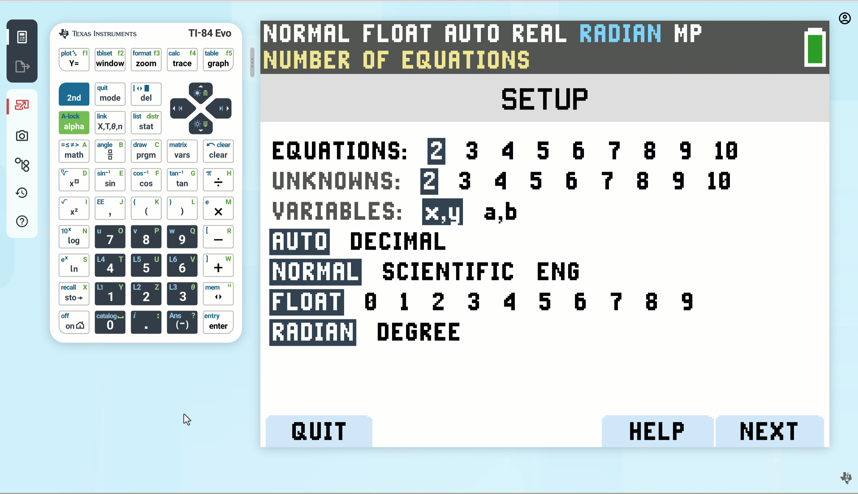 Infinite solutions on the system solver